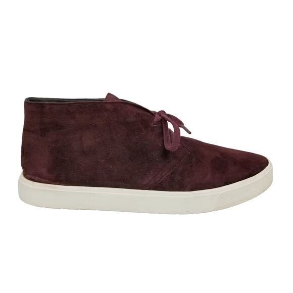 Vince Women's Burgundy Suede Leather Low Ankle Chukka Sneaker Size 9 - Picture 2 of 7